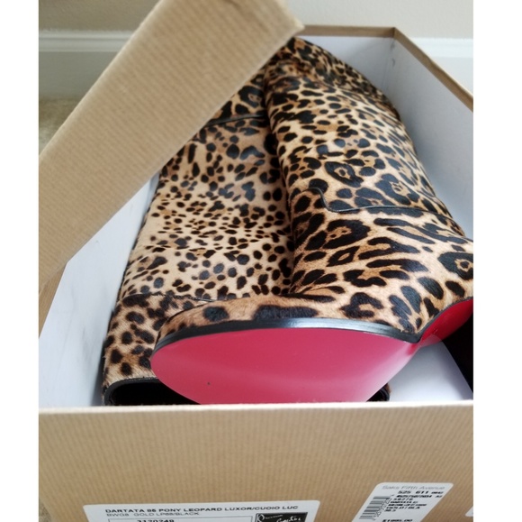 NWT Louboutin Pony Leopard Boots, 38.5 - Picture 2 of 8